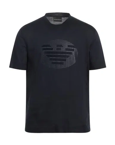 Emporio Armani Man T-shirt Midnight Blue Size L Cotton