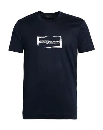 Emporio Armani Man T-shirt Midnight Blue Size L Cotton