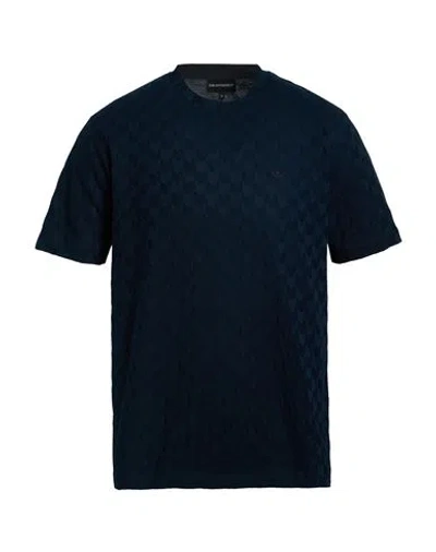 Emporio Armani Man T-shirt Midnight Blue Size L Cotton