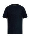 Emporio Armani Man T-shirt Midnight Blue Size L Cotton In Black