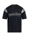 Emporio Armani Man T-shirt Midnight Blue Size L Cotton, Polyester, Elastane