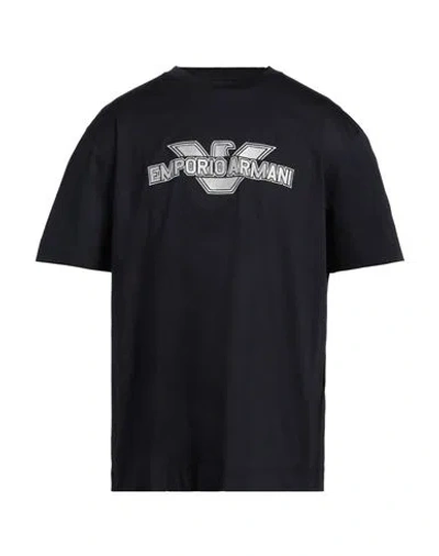 Emporio Armani Man T-shirt Midnight Blue Size L Cotton