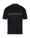 Emporio Armani Man T-shirt Midnight Blue Size M Lyocell, Cotton