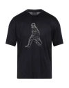 Emporio Armani Man T-shirt Midnight Blue Size M Lyocell, Cotton