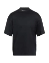 Emporio Armani Man T-shirt Midnight Blue Size L Lyocell, Cotton, Polyamide, Polyester, Elastane In Blue