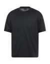 Emporio Armani Man T-shirt Midnight Blue Size L Lyocell, Cotton, Polyamide, Polyester, Elastane In Blue