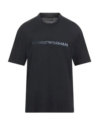 Emporio Armani Man T-shirt Midnight Blue Size Xxl Cotton