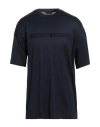 Emporio Armani Man T-shirt Midnight Blue Size Xxxl Cotton