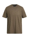 Emporio Armani Man T-shirt Military Green Size L Cotton