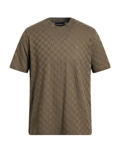 Emporio Armani Man T-shirt Military Green Size L Cotton