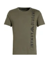 Emporio Armani Man T-shirt Military Green Size L Cotton