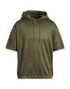 Emporio Armani Man T-shirt Military Green Size L Lyocell, Cotton In Green