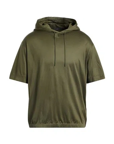 Emporio Armani Man T-shirt Military Green Size L Lyocell, Cotton