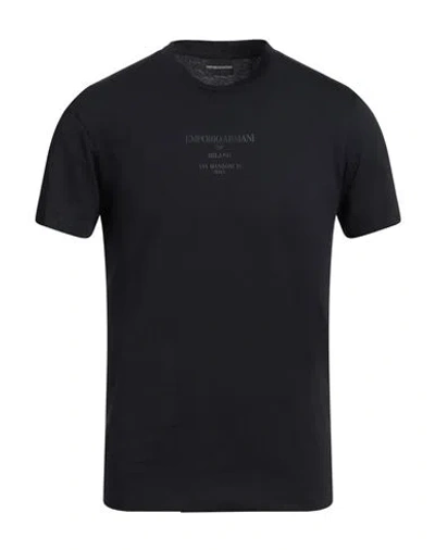 Emporio Armani Man T-shirt Navy Size L Cotton