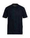 Emporio Armani Man T-shirt Navy Size L Cotton In Blue