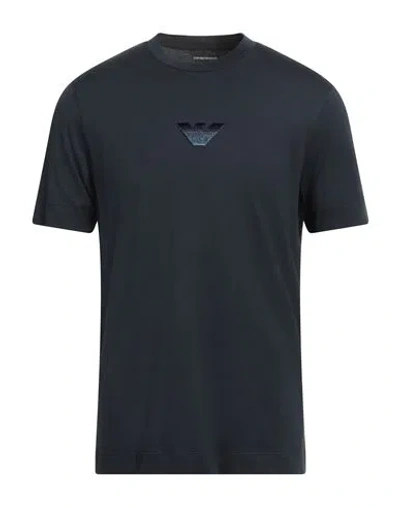 Emporio Armani Man T-shirt Navy Size L Cotton In Green