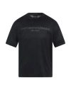 Emporio Armani Man T-shirt Navy Size M Lyocell, Cotton