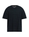 Emporio Armani Man T-shirt Navy Size S Cotton In Navy