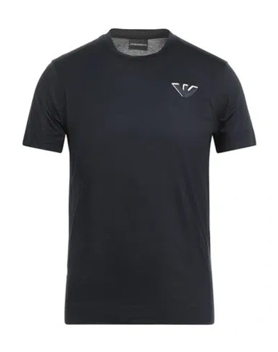 Emporio Armani Man T-shirt Navy Size S Cotton In Blue
