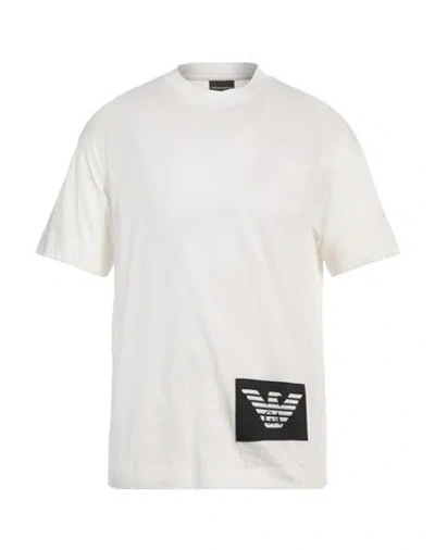 Emporio Armani Man T-shirt Off White Size L Cotton