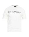 Emporio Armani Man T-shirt Off White Size L Cotton