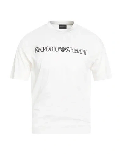 Emporio Armani Man T-shirt Off White Size L Cotton