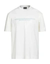 Emporio Armani Man T-shirt Off White Size L Lyocell, Cotton