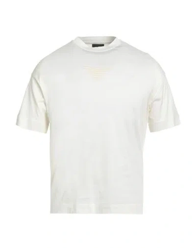 Emporio Armani Man T-shirt Off White Size M Cotton