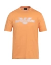 Emporio Armani Man T-shirt Orange Size L Cotton