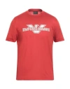 Emporio Armani Man T-shirt Red Size L Cotton