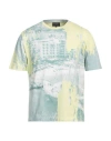 Emporio Armani Man T-shirt Sage Green Size L Cotton