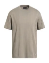 Emporio Armani Man T-shirt Sage Green Size L Cotton In Brown