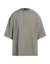 Emporio Armani Man T-shirt Sage Green Size L Virgin Wool