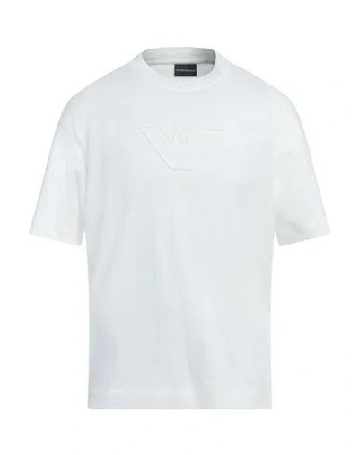 Emporio Armani Man T-shirt White Size L Cotton