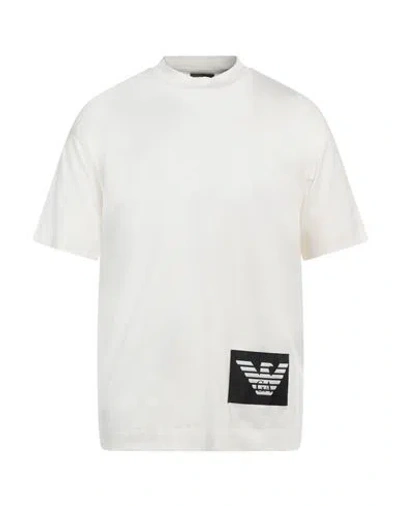 Emporio Armani Man T-shirt White Size L Cotton In White
