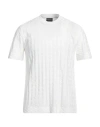 Emporio Armani Man T-shirt White Size L Cotton In Red