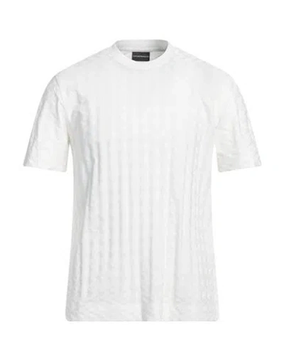 Emporio Armani Man T-shirt White Size L Cotton