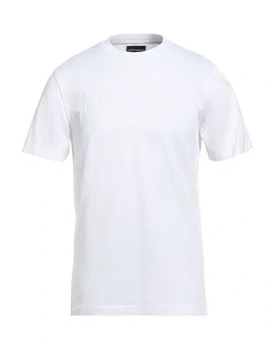 Emporio Armani Man T-shirt White Size L Cotton