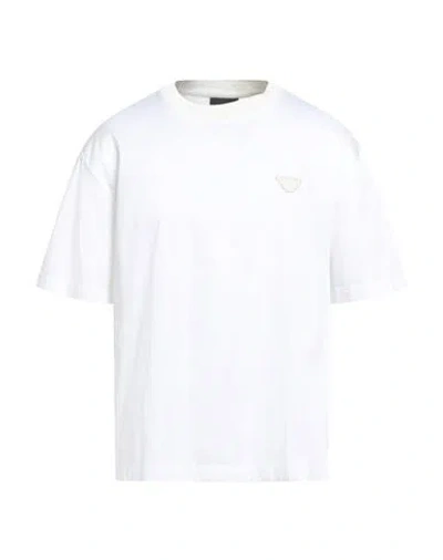 Emporio Armani Man T-shirt White Size L Cotton, Viscose