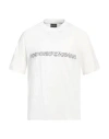 Emporio Armani Man T-shirt White Size L Lyocell, Cotton