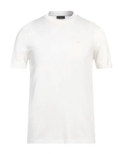 Emporio Armani Man T-shirt White Size L Lyocell, Cotton