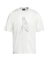 Emporio Armani Man T-shirt White Size L Lyocell, Cotton