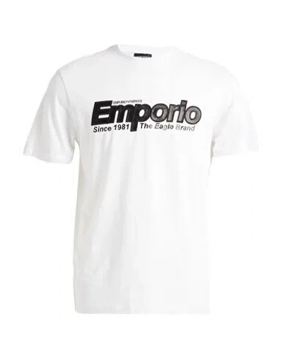 Emporio Armani Man T-shirt White Size M Cotton