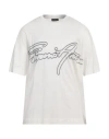 Emporio Armani Man T-shirt White Size M Lyocell, Cotton