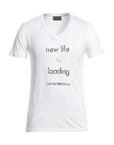 Emporio Armani Man T-shirt White Size Xs Cotton