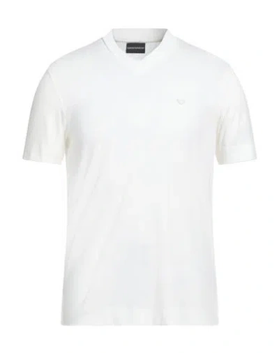 Emporio Armani Man T-shirt White Size Xs Modal, Elastane, Silk