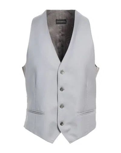 Emporio Armani Man Tailored Vest Light Grey Size 46 Virgin Wool