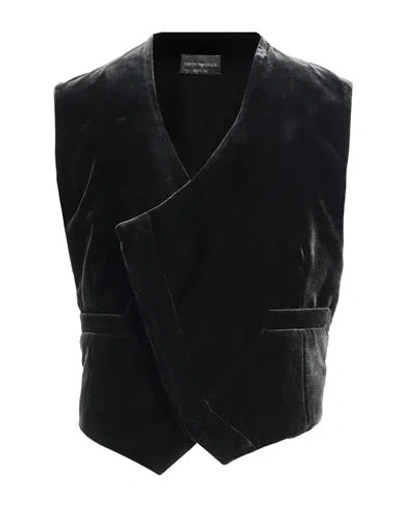 Emporio Armani Man Tailored Vest Midnight Blue Size 42 Viscose, Polyamide