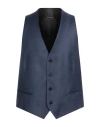 Emporio Armani Man Vest Navy Blue Size 42 Virgin Wool In Navy Blue