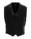 Emporio Armani Man Tailored Vest Charcoal Size 42 Viscose, Polyamide In Grey